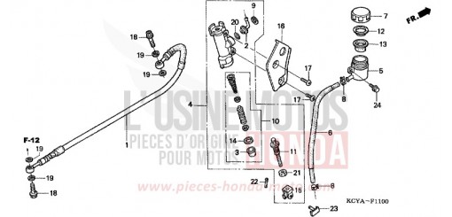 MAITRE-CYLINDRE FREIN AR. CYLINDRE XR400R4 de 2004